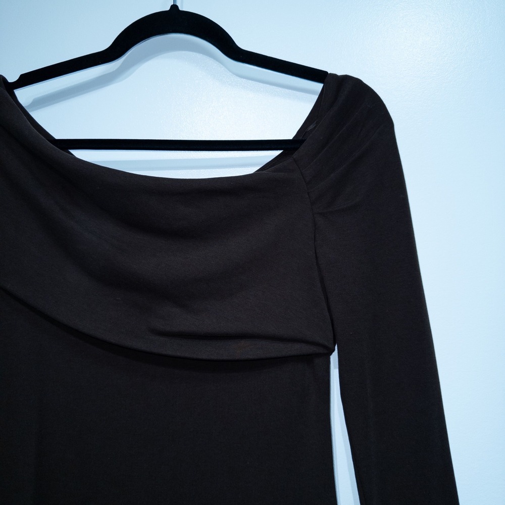 ASTR The Label Chocolate Brown Jada Off Shoulder Midi Dress Small NWT - Picture 3 of 10